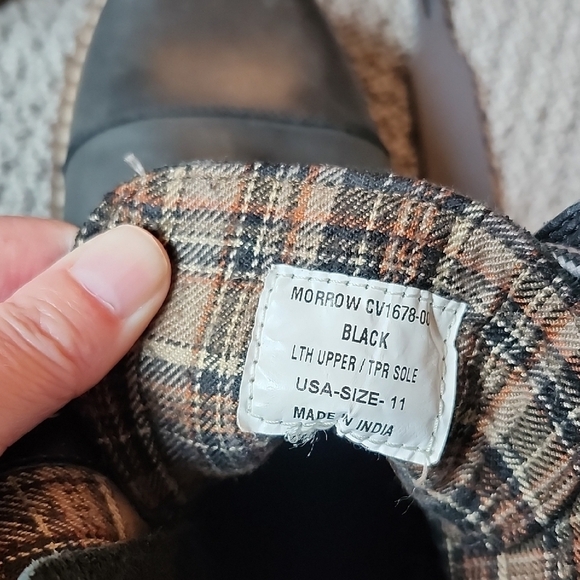 Men's Outpost Maker's Black Leather Inside-Zip with Tie Ankle Boot Size 11 - Picture 7 of 7